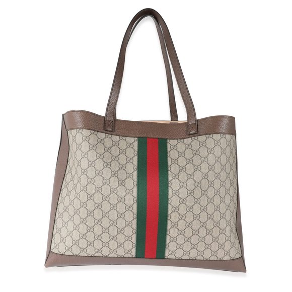 Gucci Beige GG Supreme Canvas Medium Soft Ophidia Tote - Picture 3 of 7